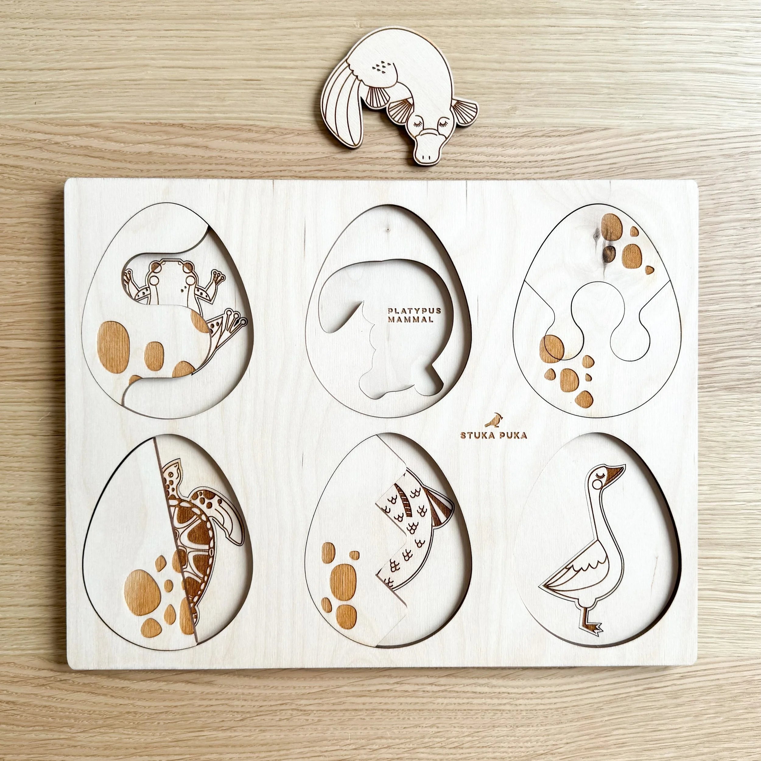 Egg On Wooden Puzzle
