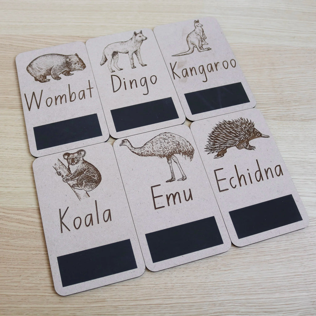 Cartes mémoire sur les animaux australiens