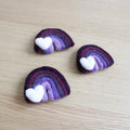 Arc-en-ciel violets avec cœurs (3 pièces) 