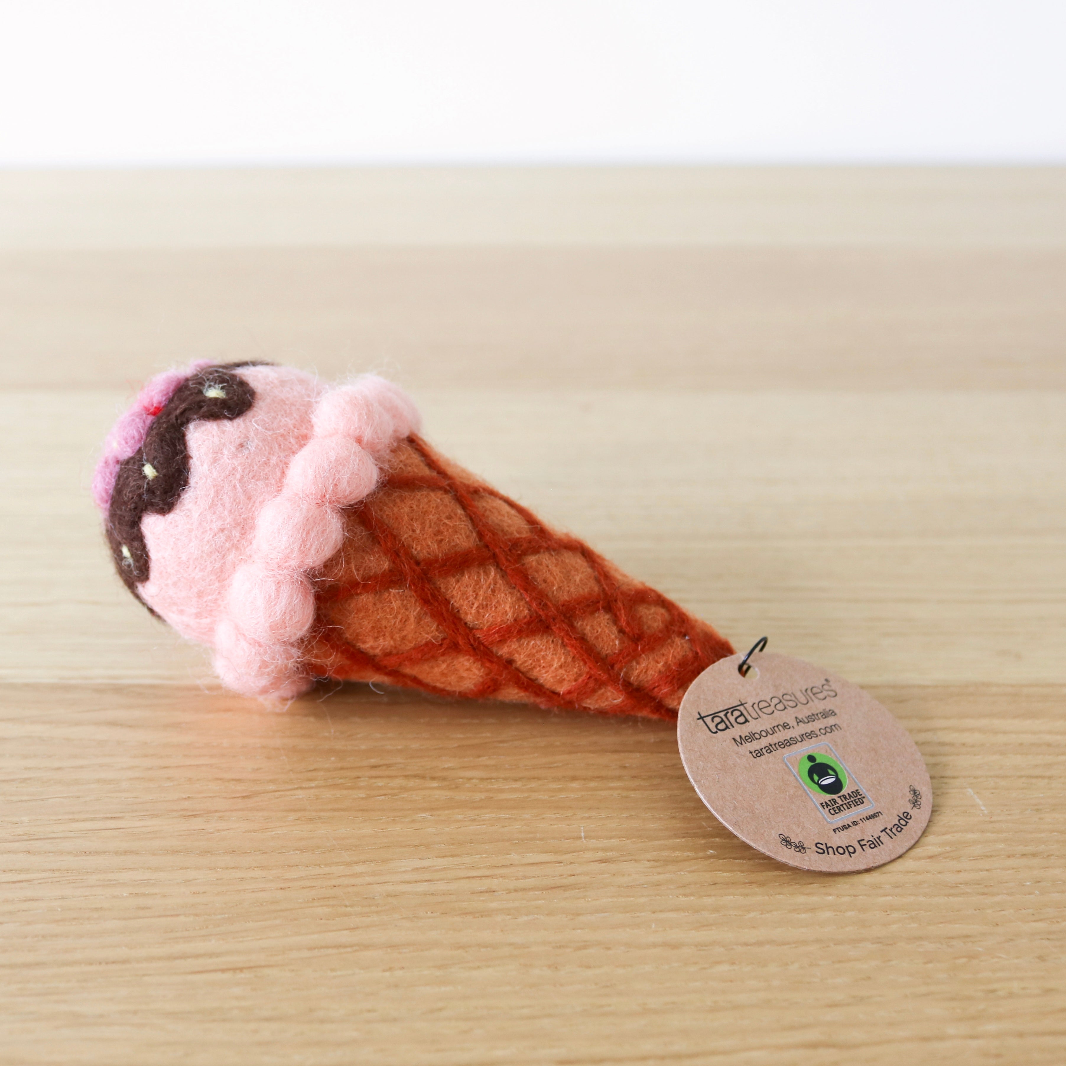 Felt Strawberry Sorbet Ice Cream