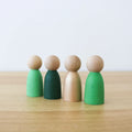 Poupées en bois pour la Saint-Patrick (4 pièces) 