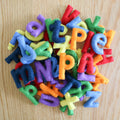 Alphabet arc-en-ciel en feutrine, majuscules et minuscules