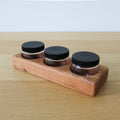 Wooden Paint Jar Holder with Glass Jars