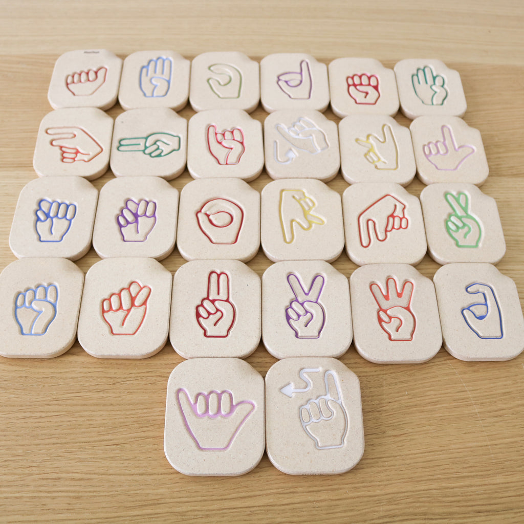 Hand Sign Alphabet Tiles