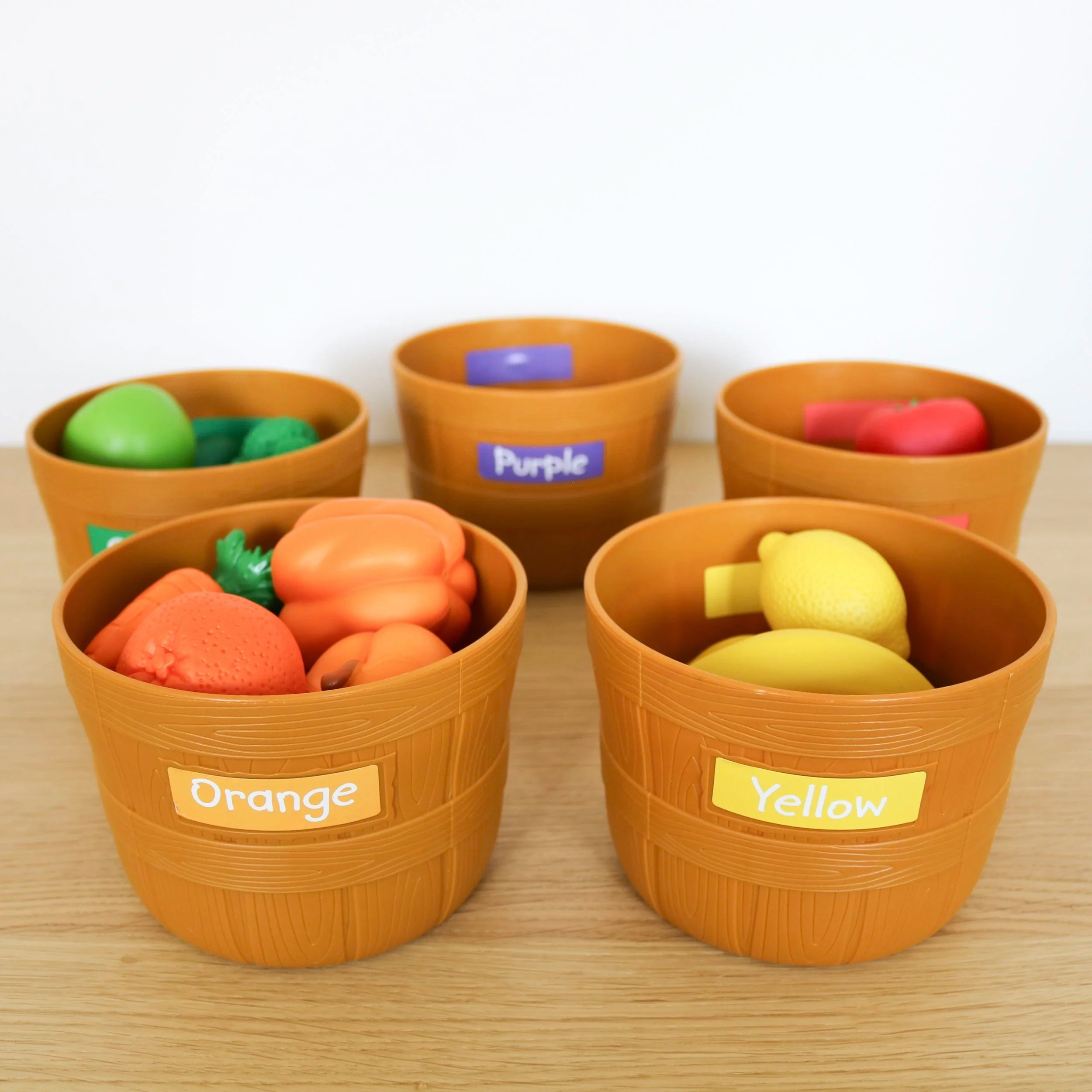 Jeu de tri par couleur sur le thème du marché fermier