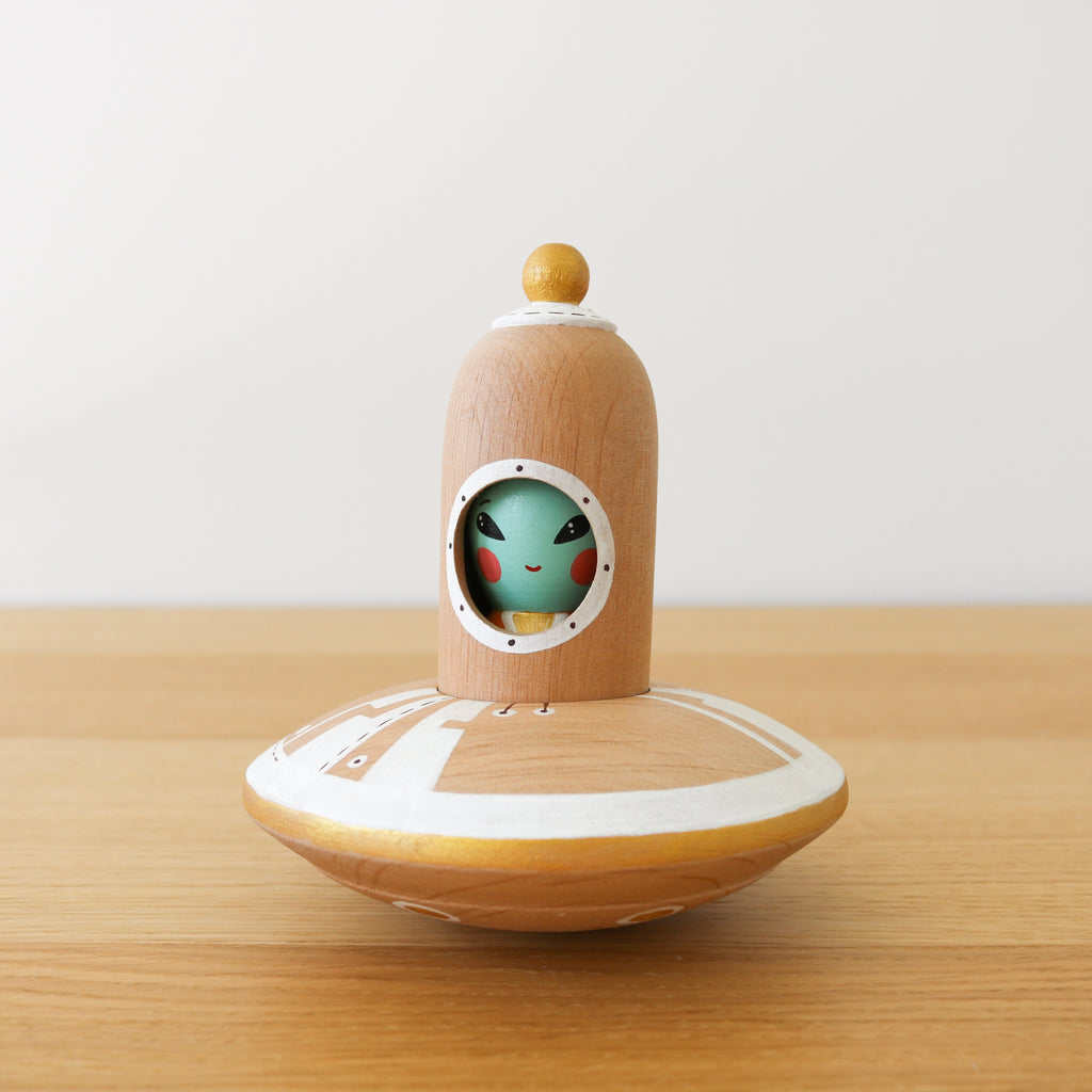 UFO Spaceship with Alien Peg Doll