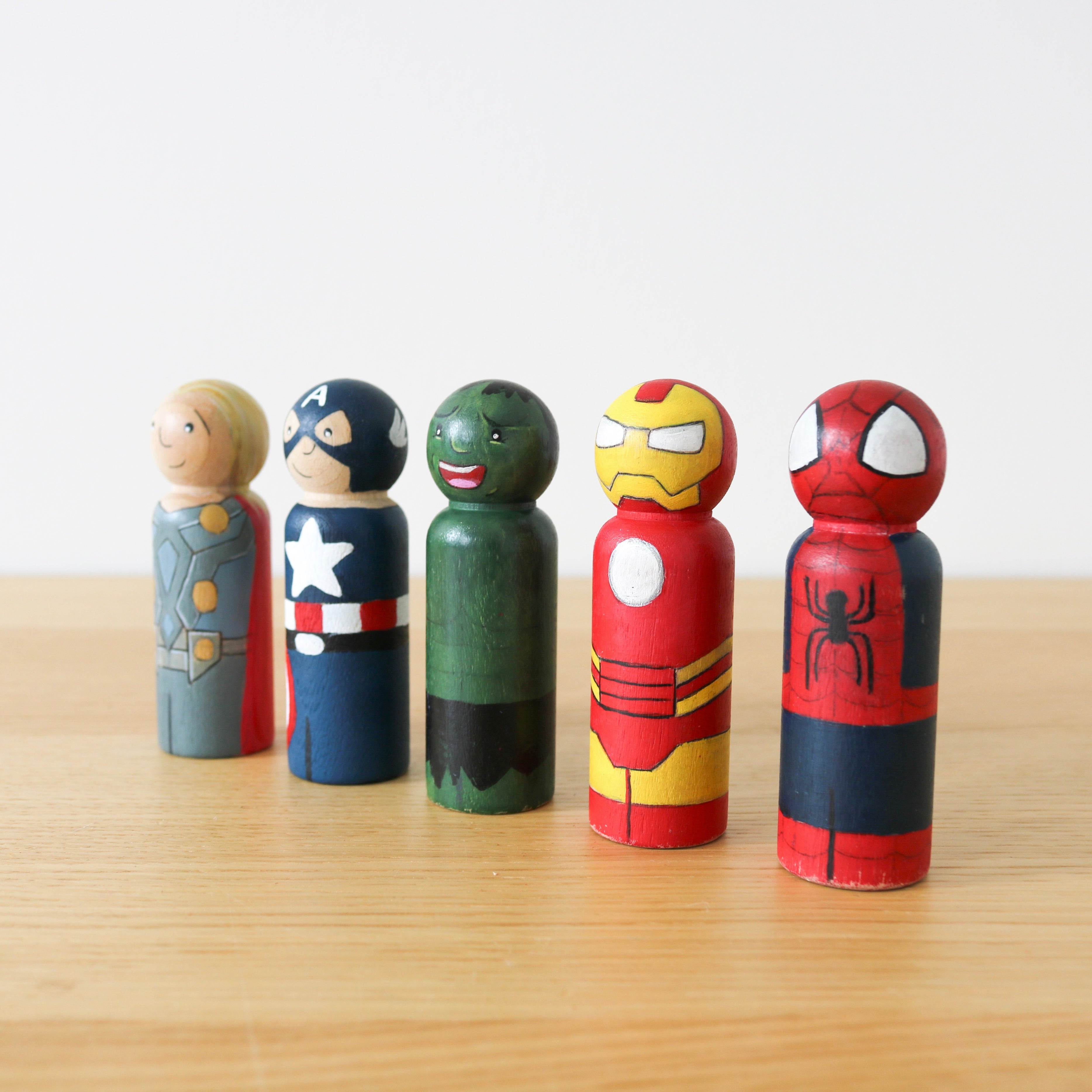 Marvel Superhero Peg Dolls (5 pcs.)