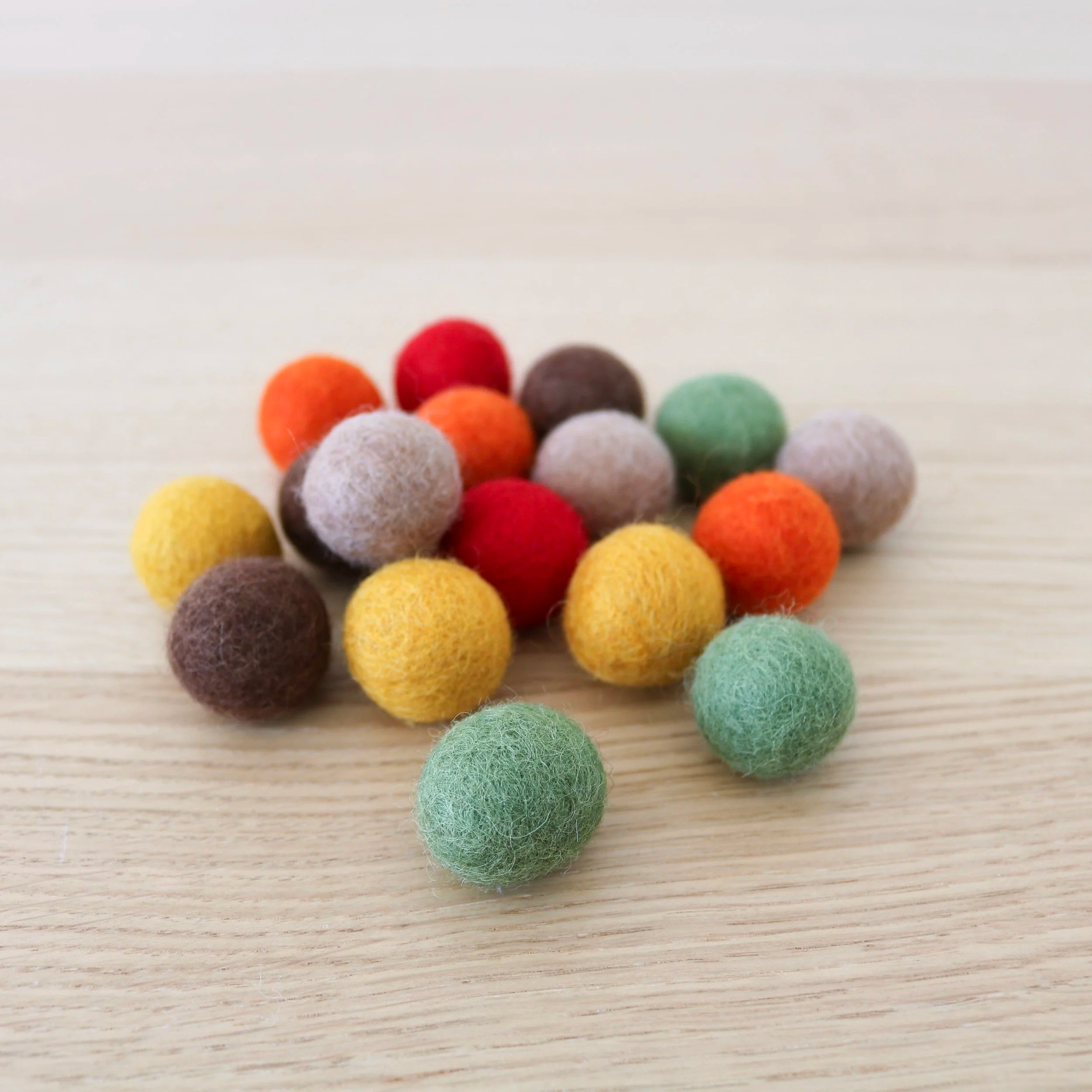 Autumn Felt Balls (15 pcs.)