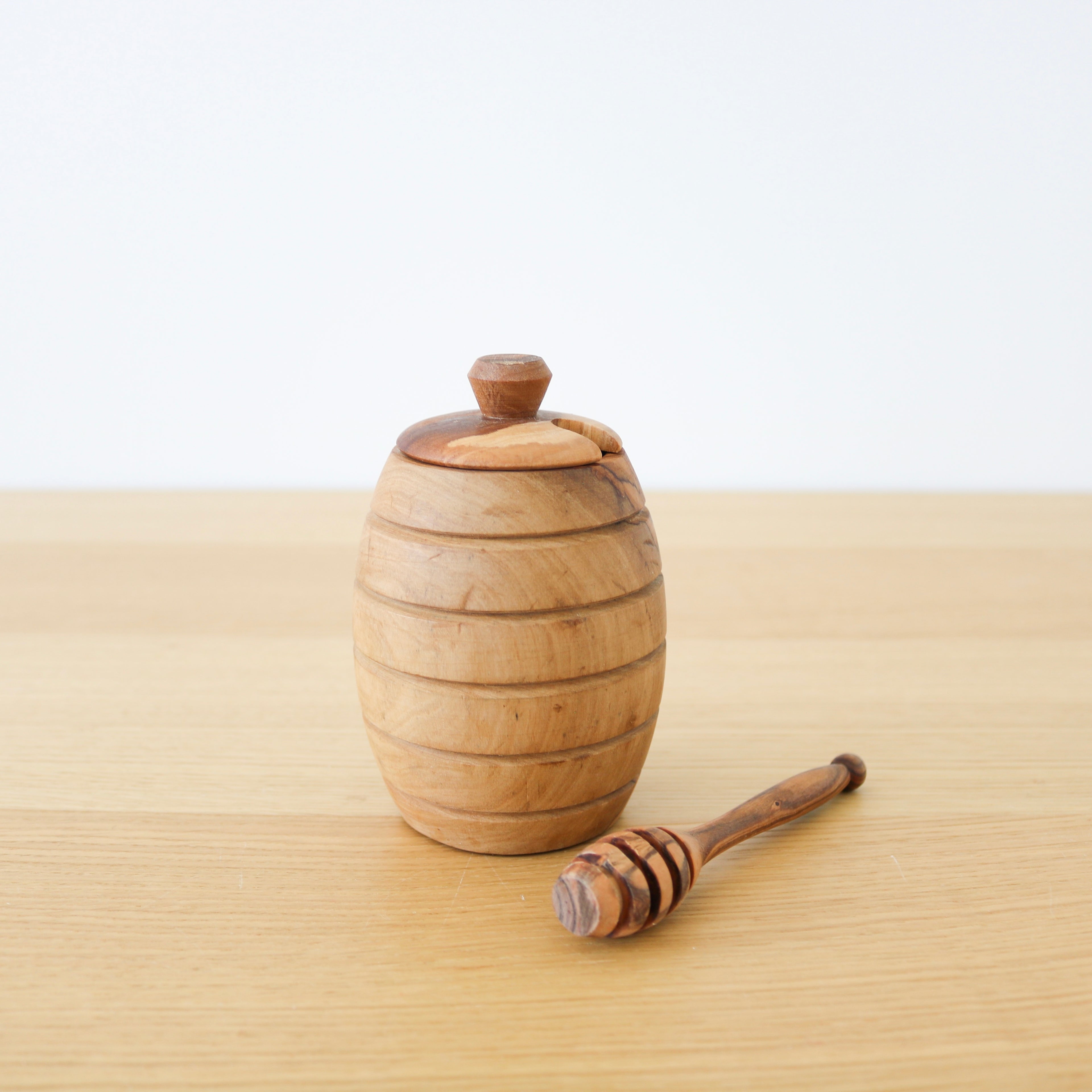 Olive Wood Honey Jar