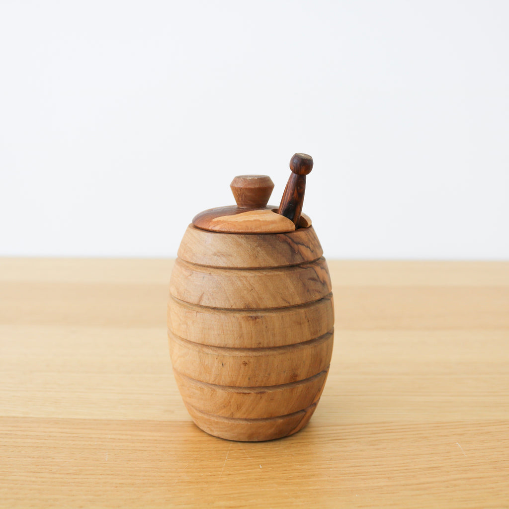 Olive Wood Honey Jar