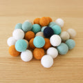 Seashells Felt Balls (50 pcs.)