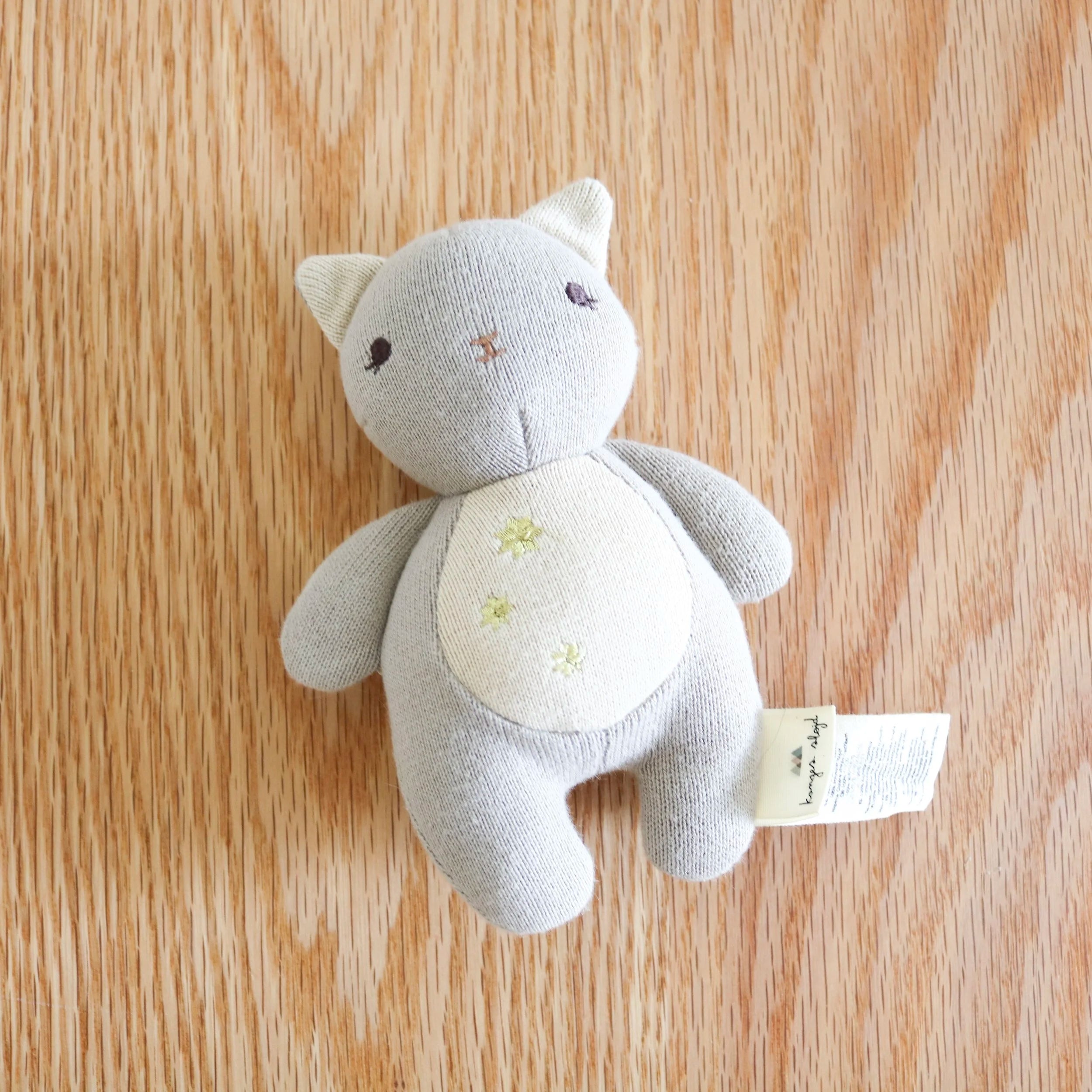 Hochet chaton en peluche