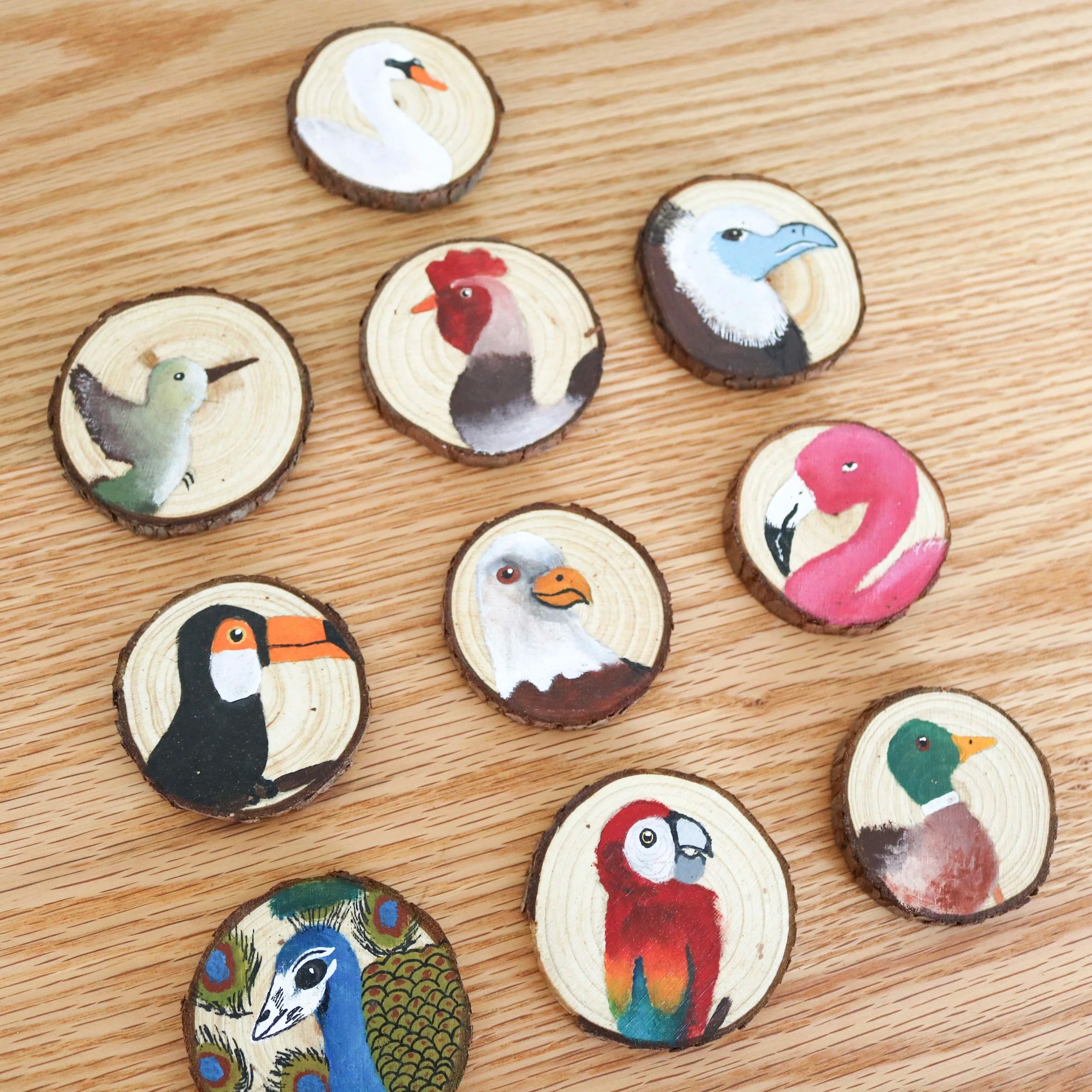 Tranches d'arbre à oiseaux