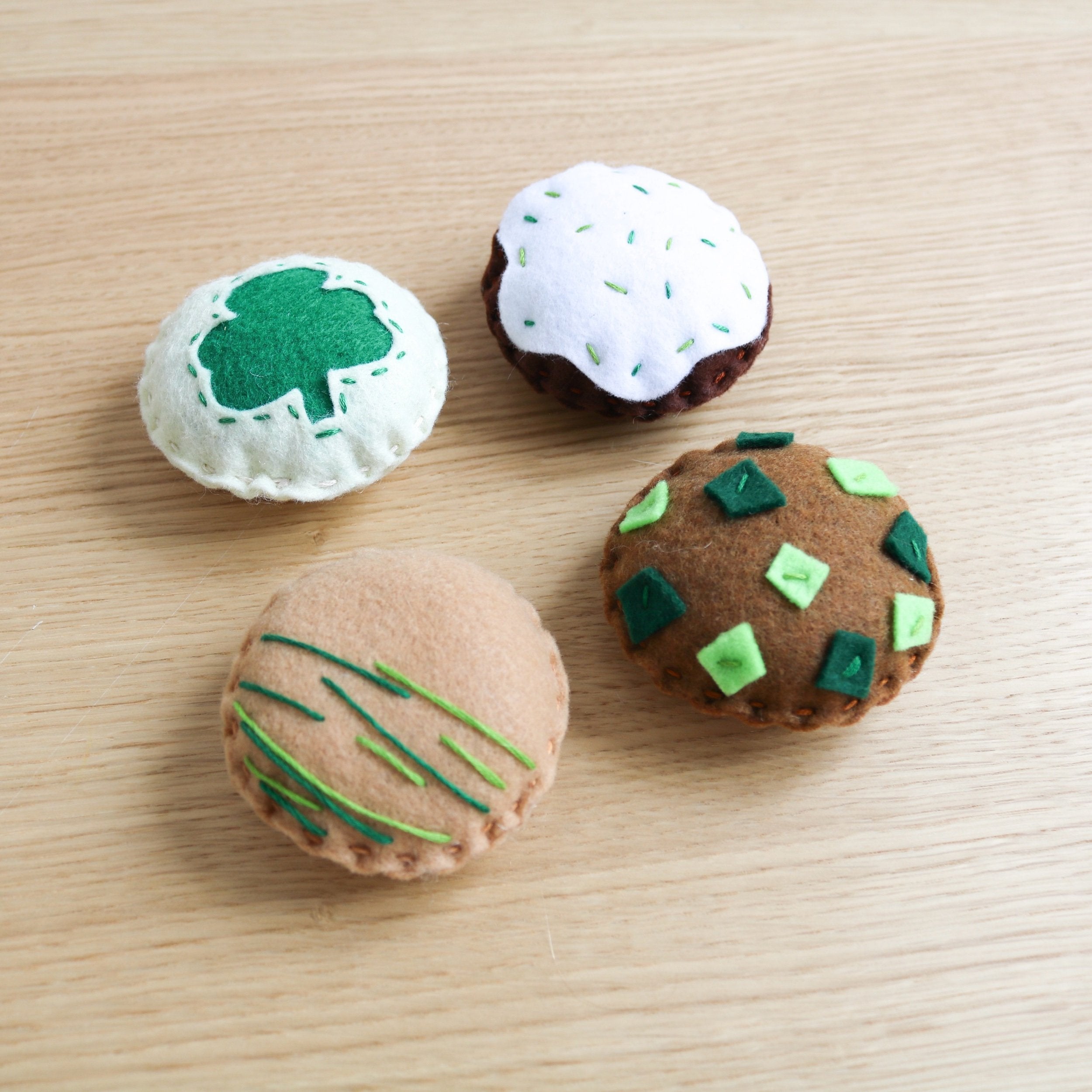 Biscuits en feutrine pour la Saint-Patrick (4 pièces)