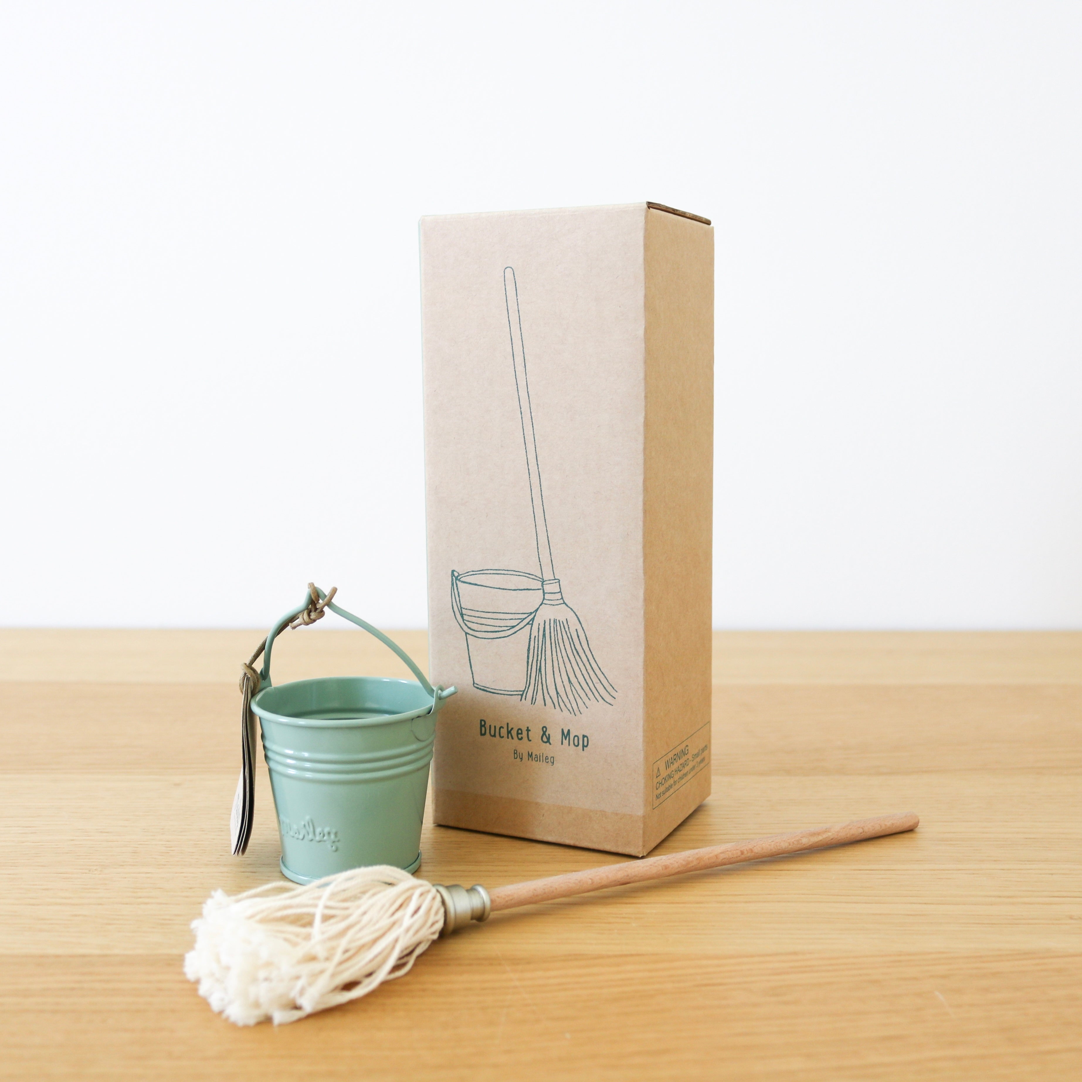 Miniature Mop and Bucket Set