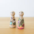 Floral Peg Dolls (2 pcs.)