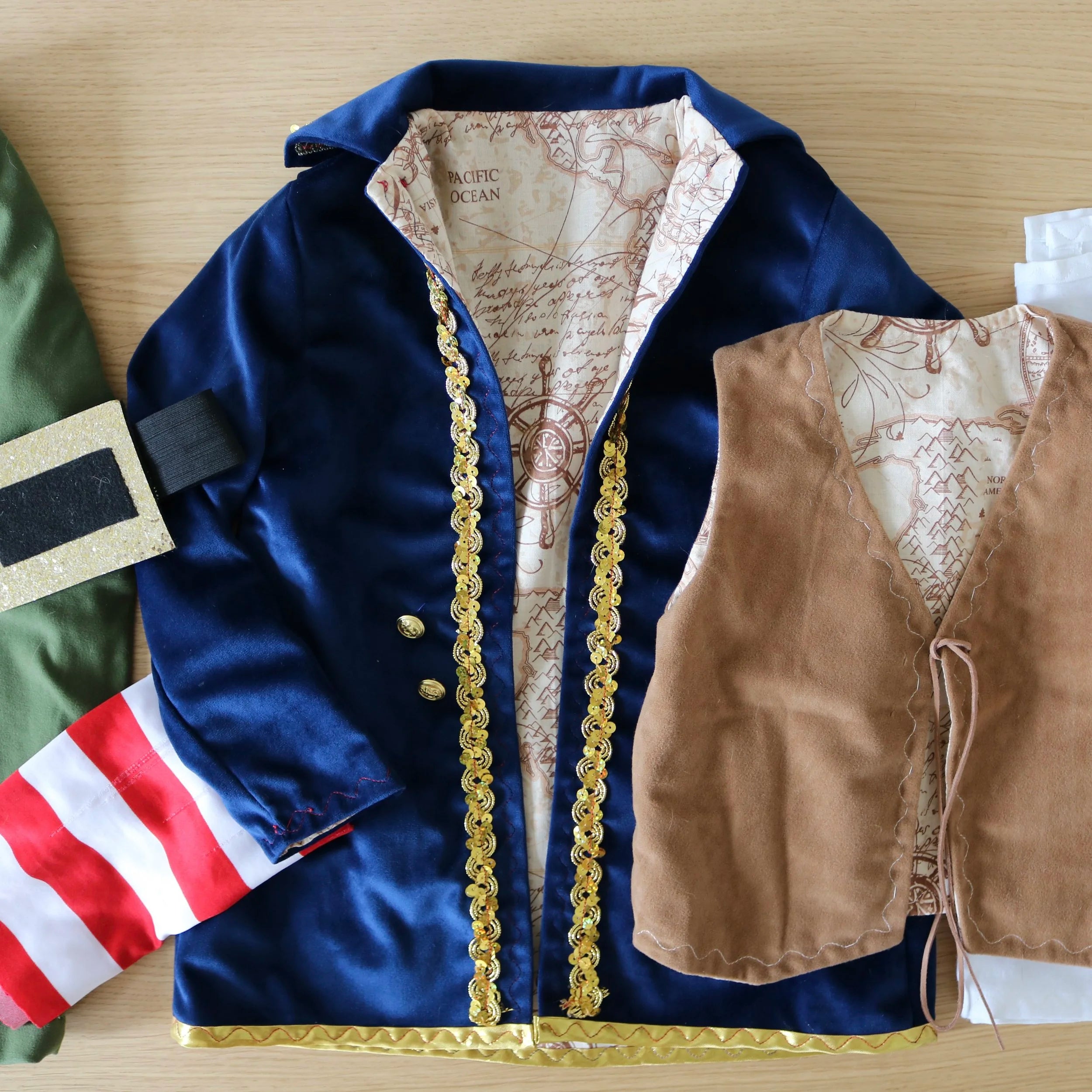 Costume de pirate fait main (2-3T) 