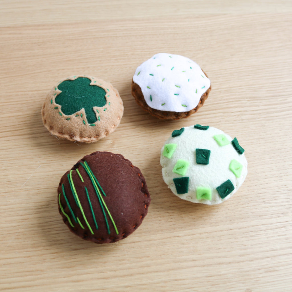 Biscuits en feutrine pour la Saint-Patrick (4 pièces)