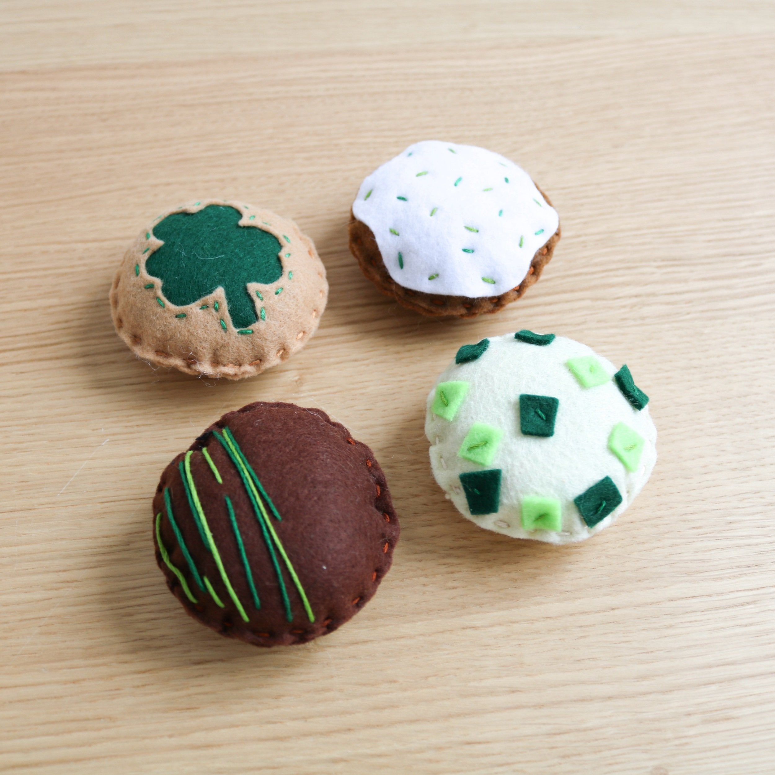 Biscuits en feutrine pour la Saint-Patrick (4 pièces)