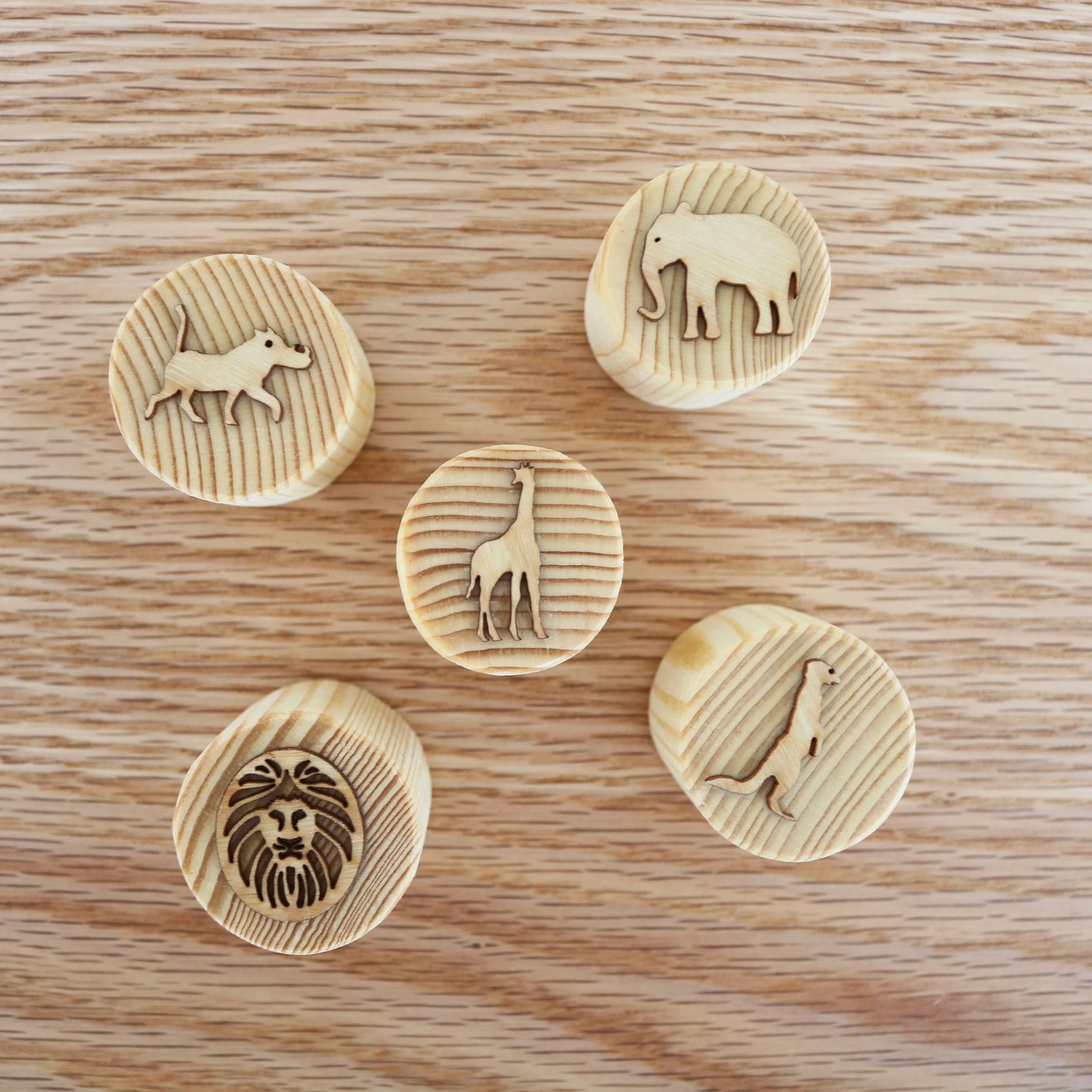 African Animal Play Dough Stamps (5 pcs.)