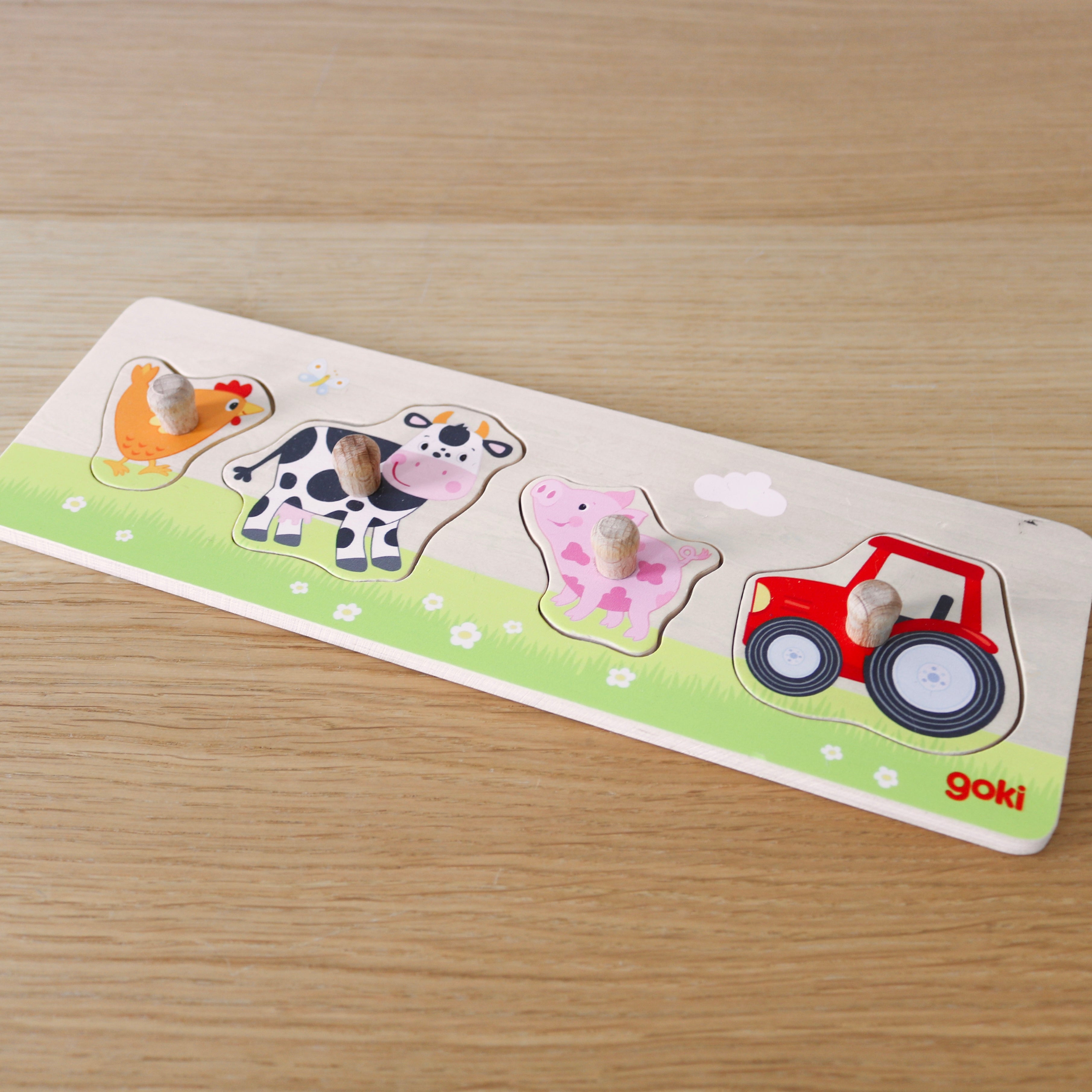 Wooden Farm Peg Puzzle (4 pcs.)