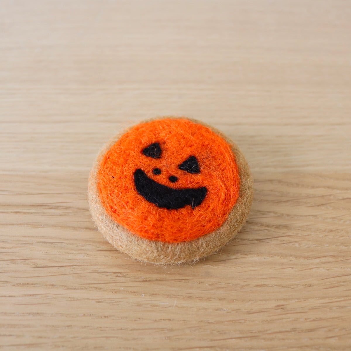 Felt Orange Jack O' Lantern Cookie