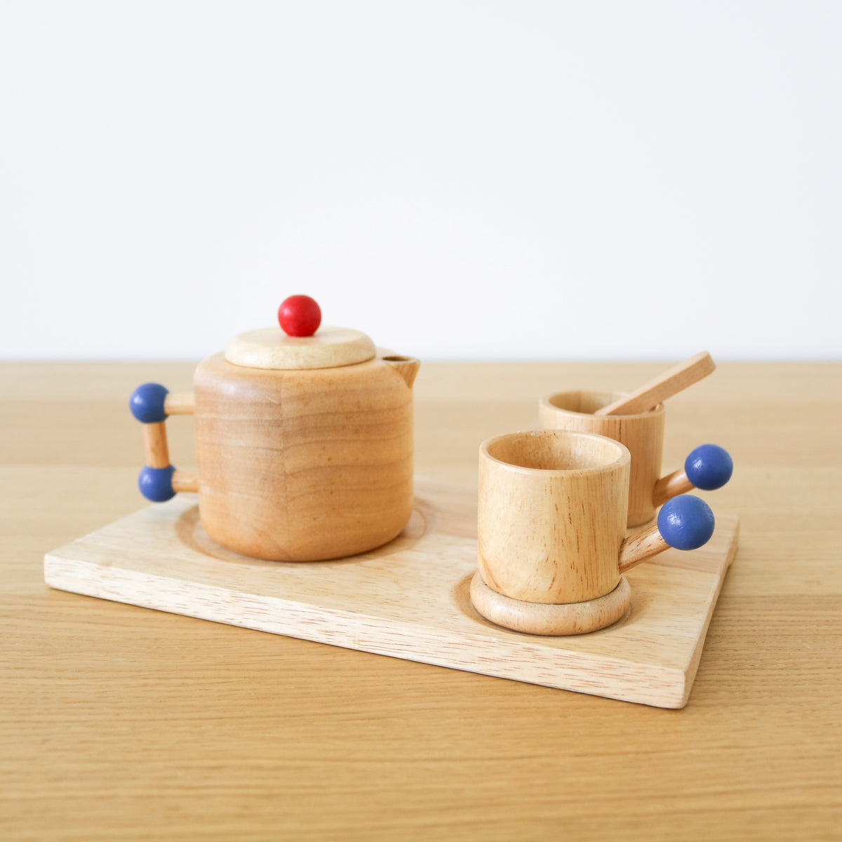 Wooden Teapot and Cups