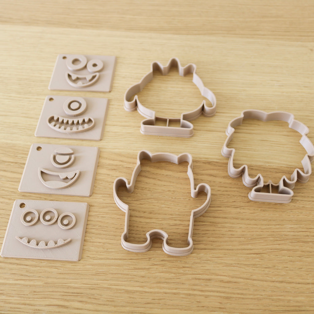 Halloween Monster Playdough Eco Cutter Stamp Set