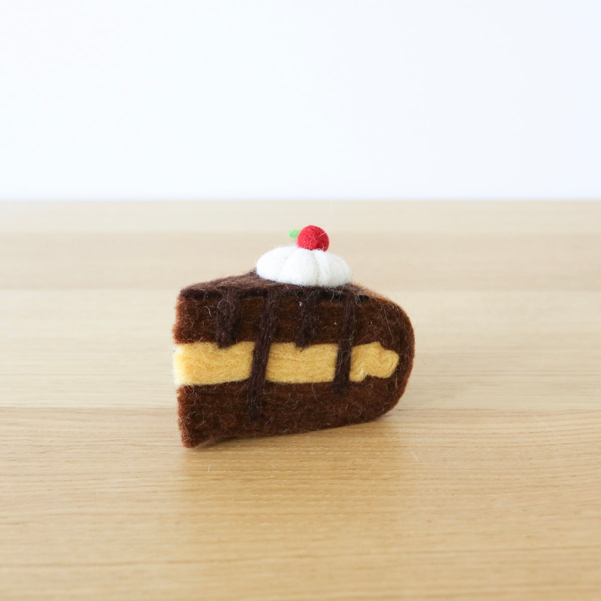 Felt Chocolate Caramel Cake Slice