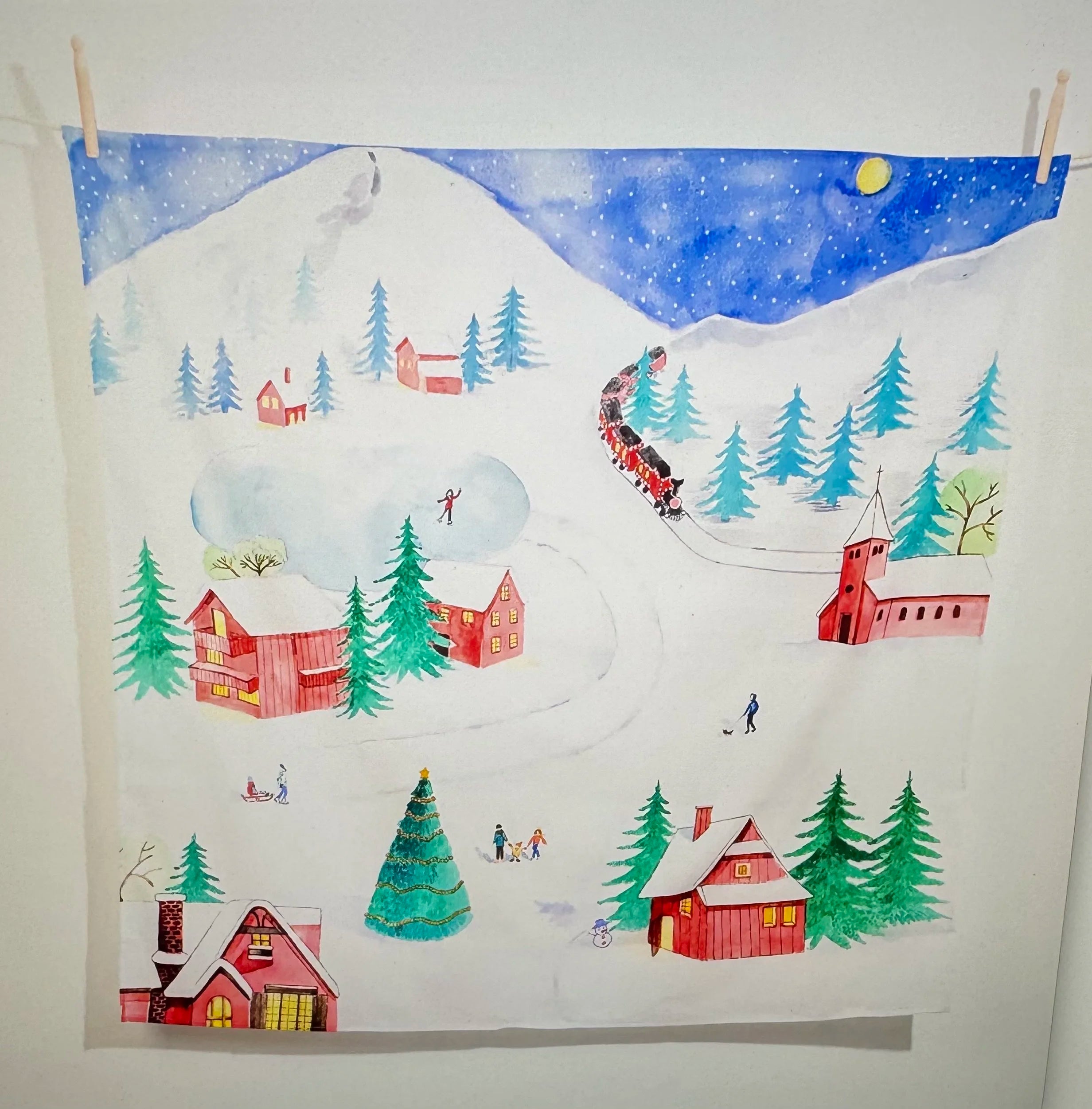Winter Village Play Cloth