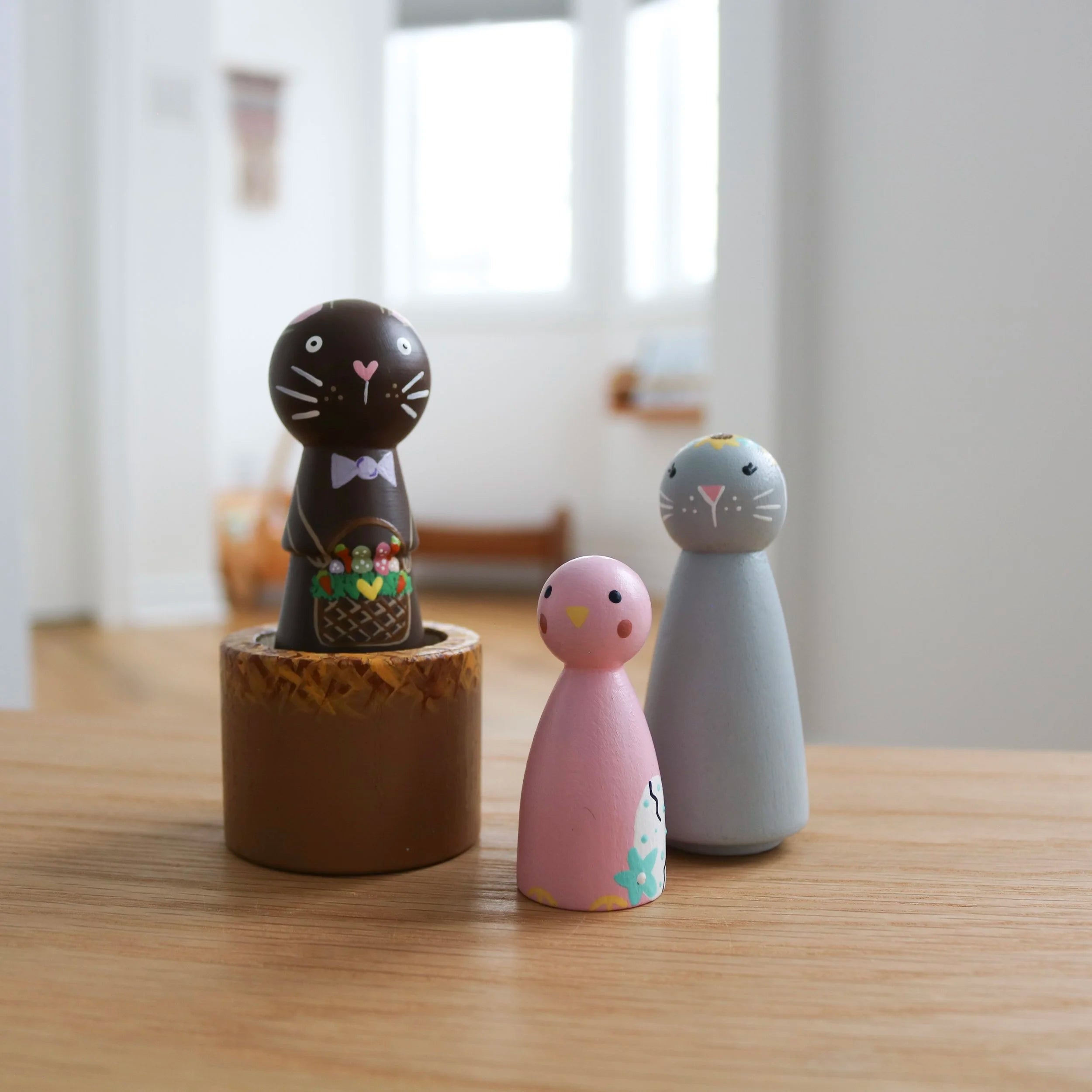 Easter Bunny in a Basket, Bunny and Chick (4 pc.)