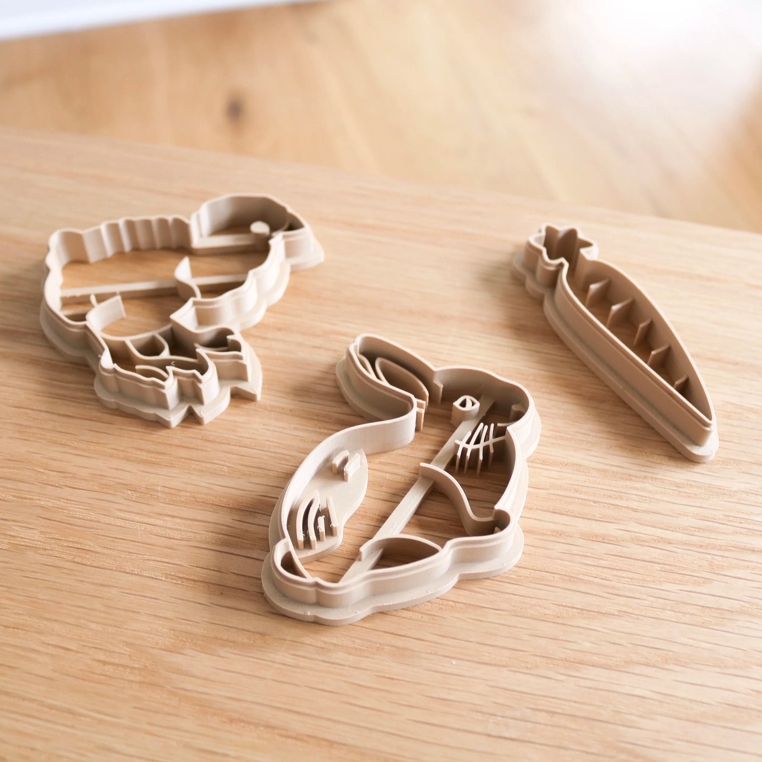 Chick, Bunny and Carrot Play Dough Cutters