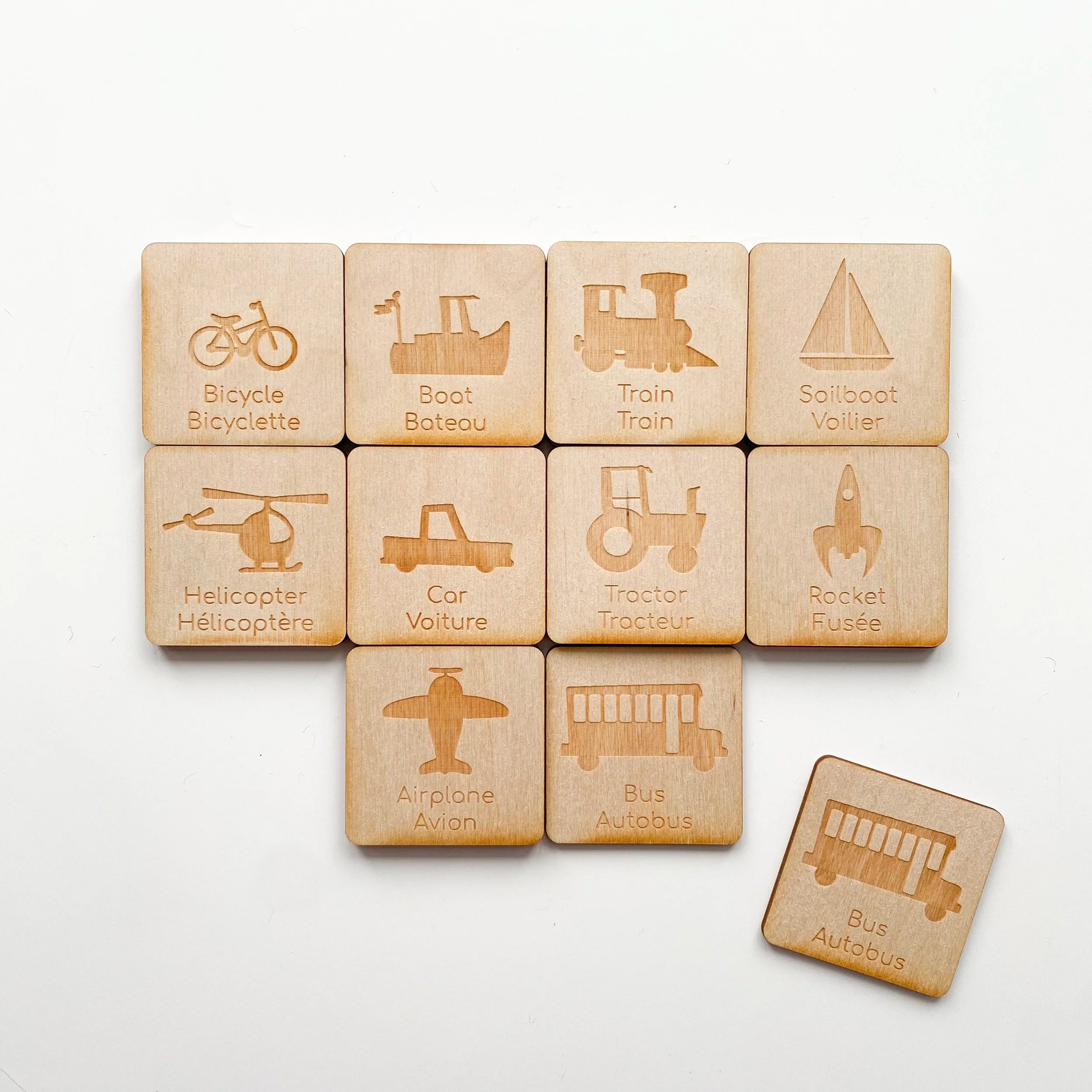 Carreaux assortis pour le transport