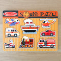 Puzzle sonore en bois Véhicules 