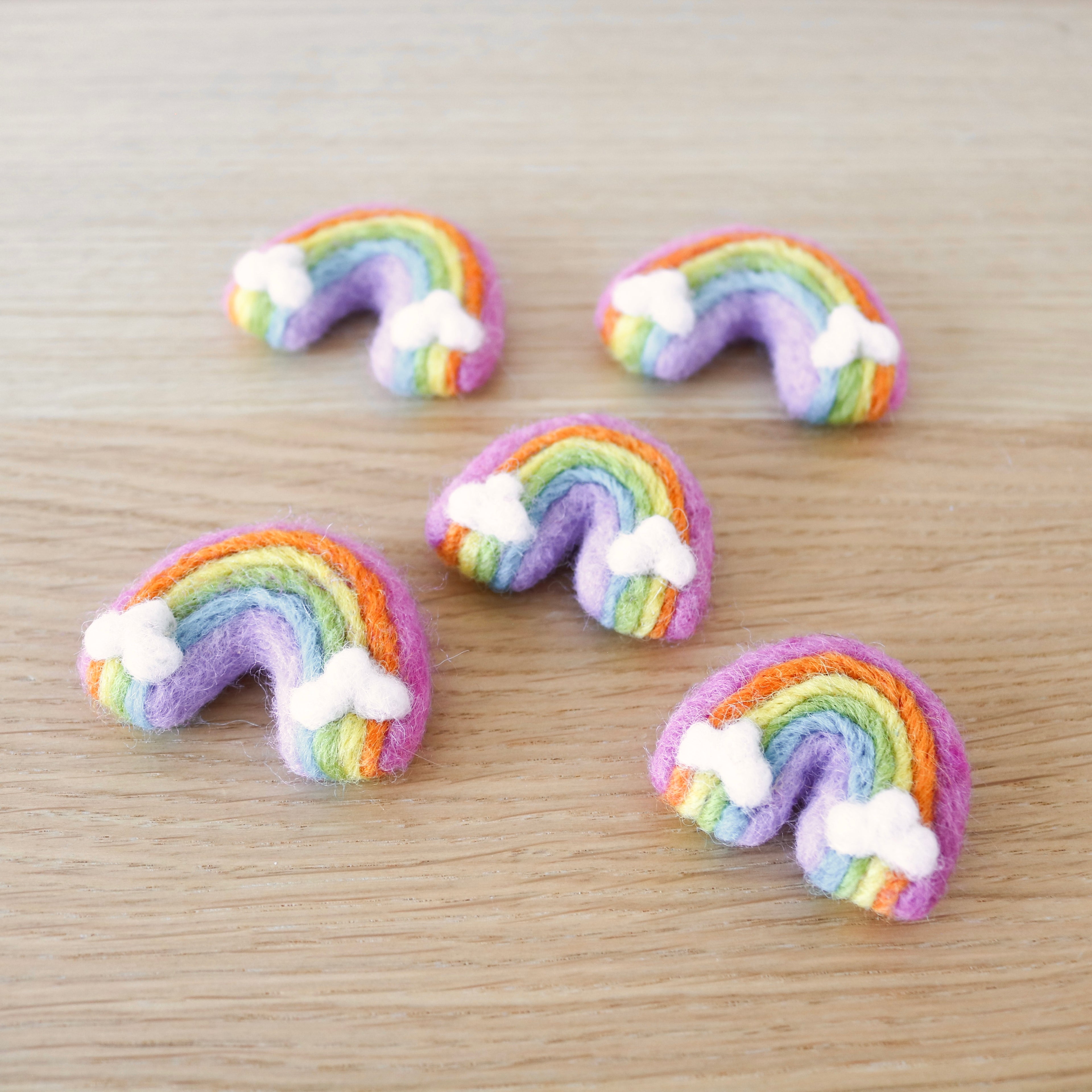 Felt Pastel Rainbows (5 pcs.)
