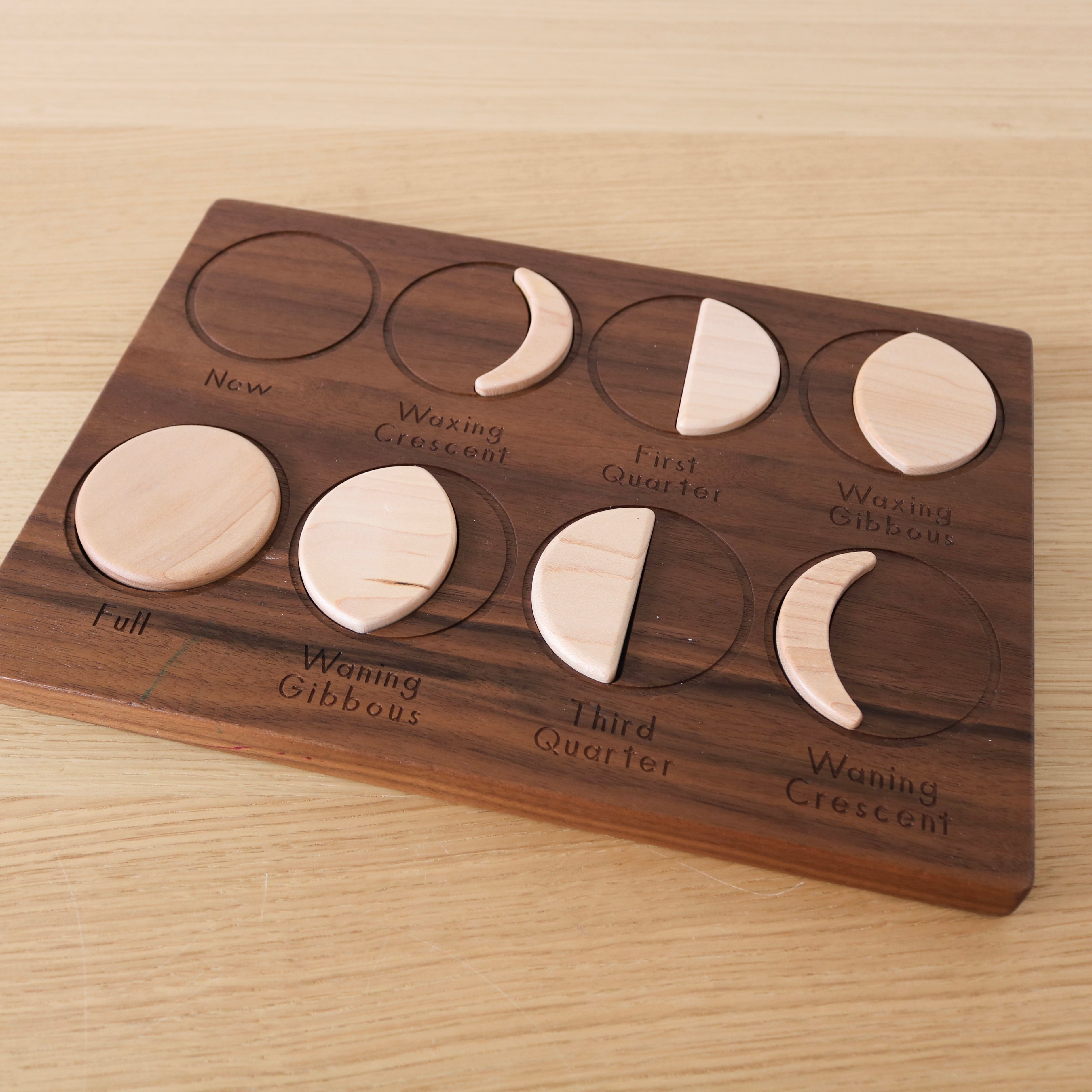 Wooden Moon Phases Puzzle