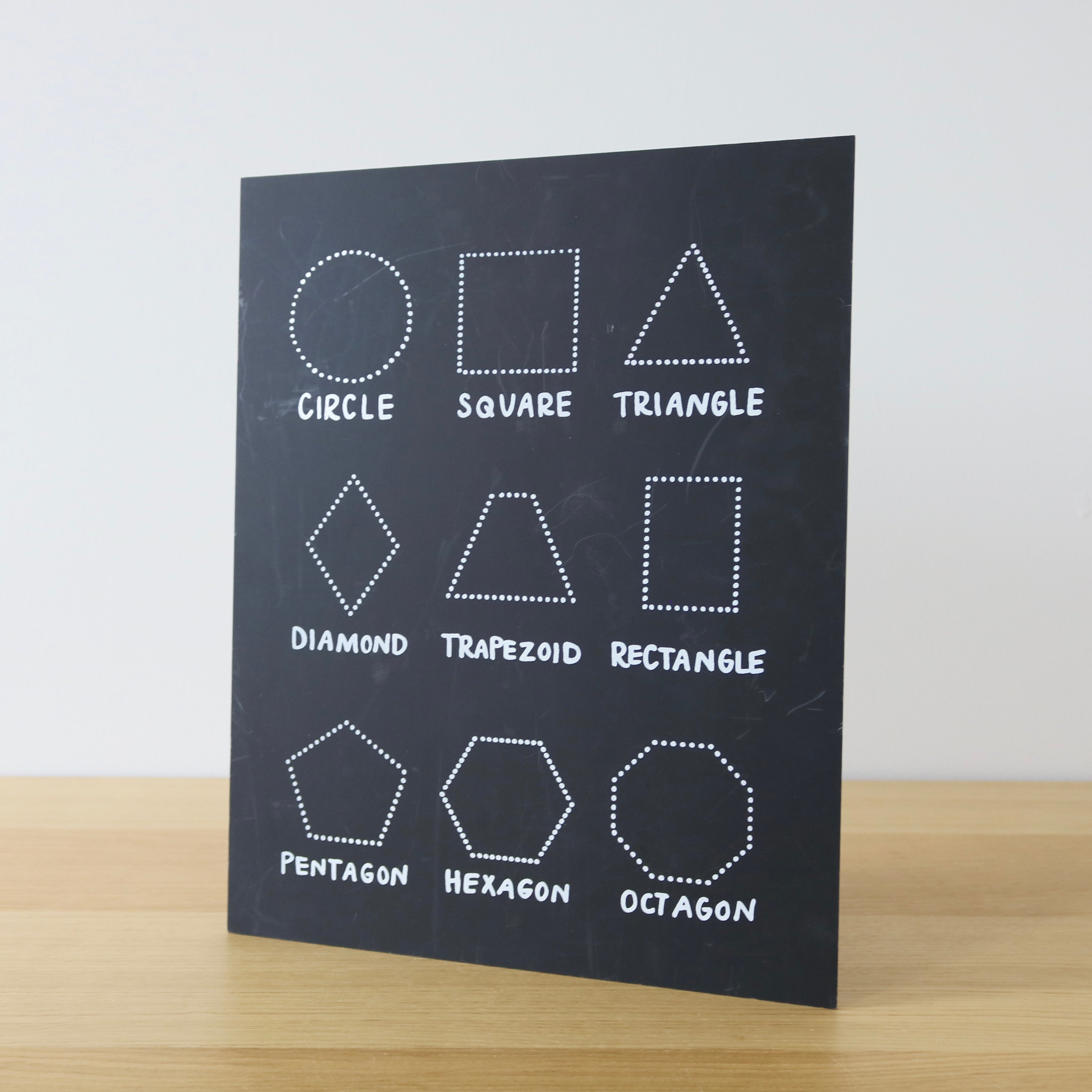 Shapes Trace-n-Erase Chalkboard