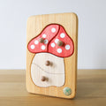 Wooden Mushroom Peg Puzzle