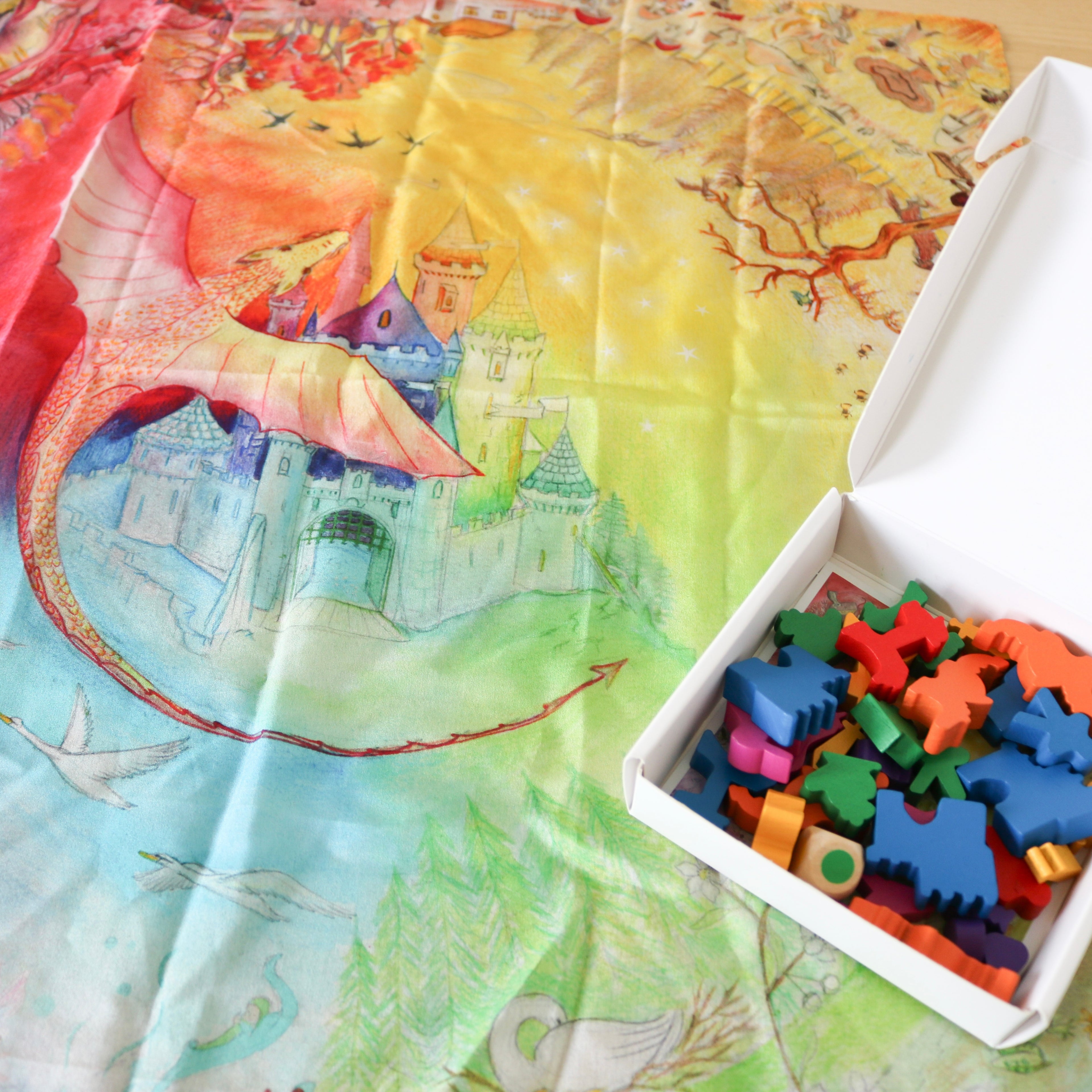 Enchanted Rainbow Castle Playmap and Dragon Game