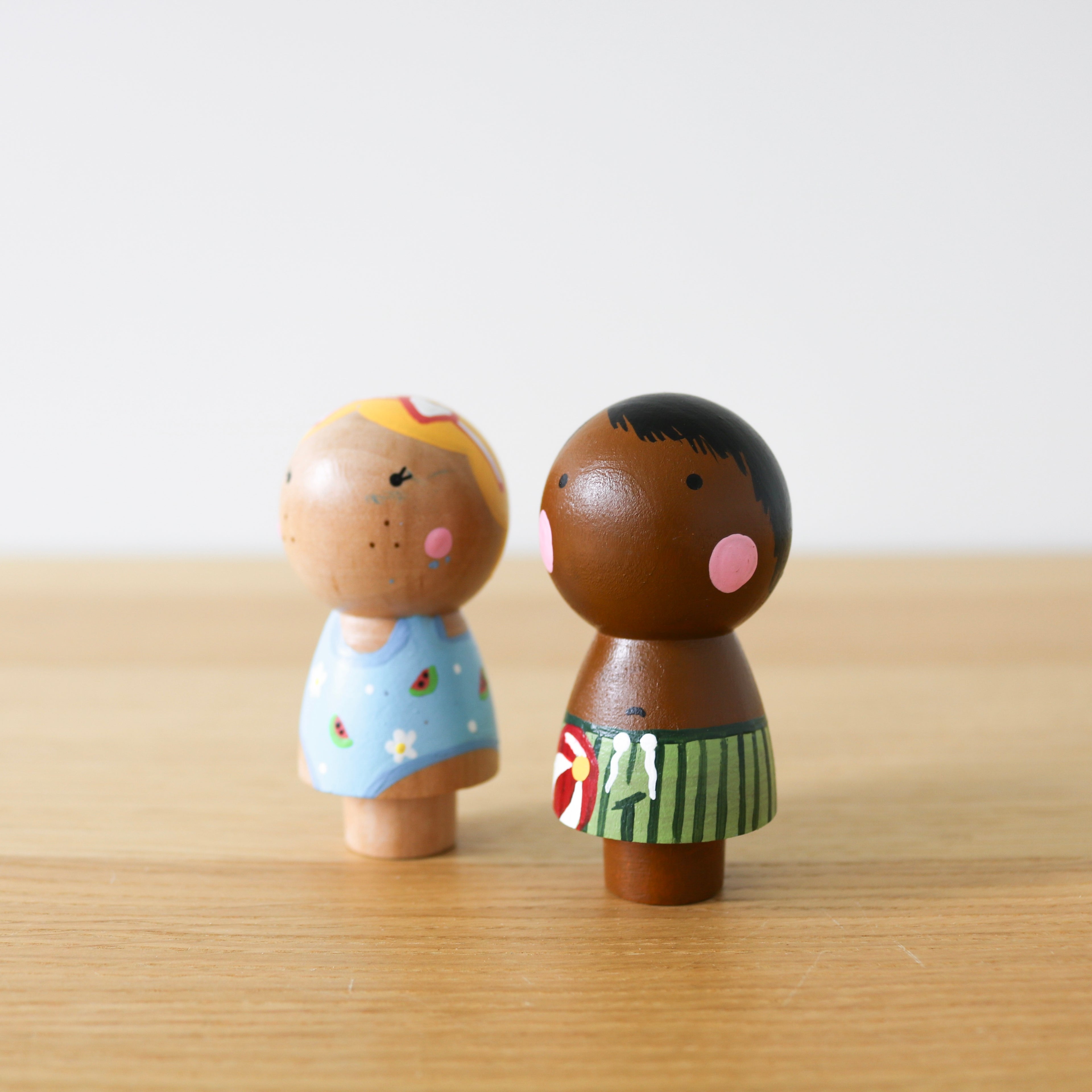 Swimming Peg Dolls (Female, Male)