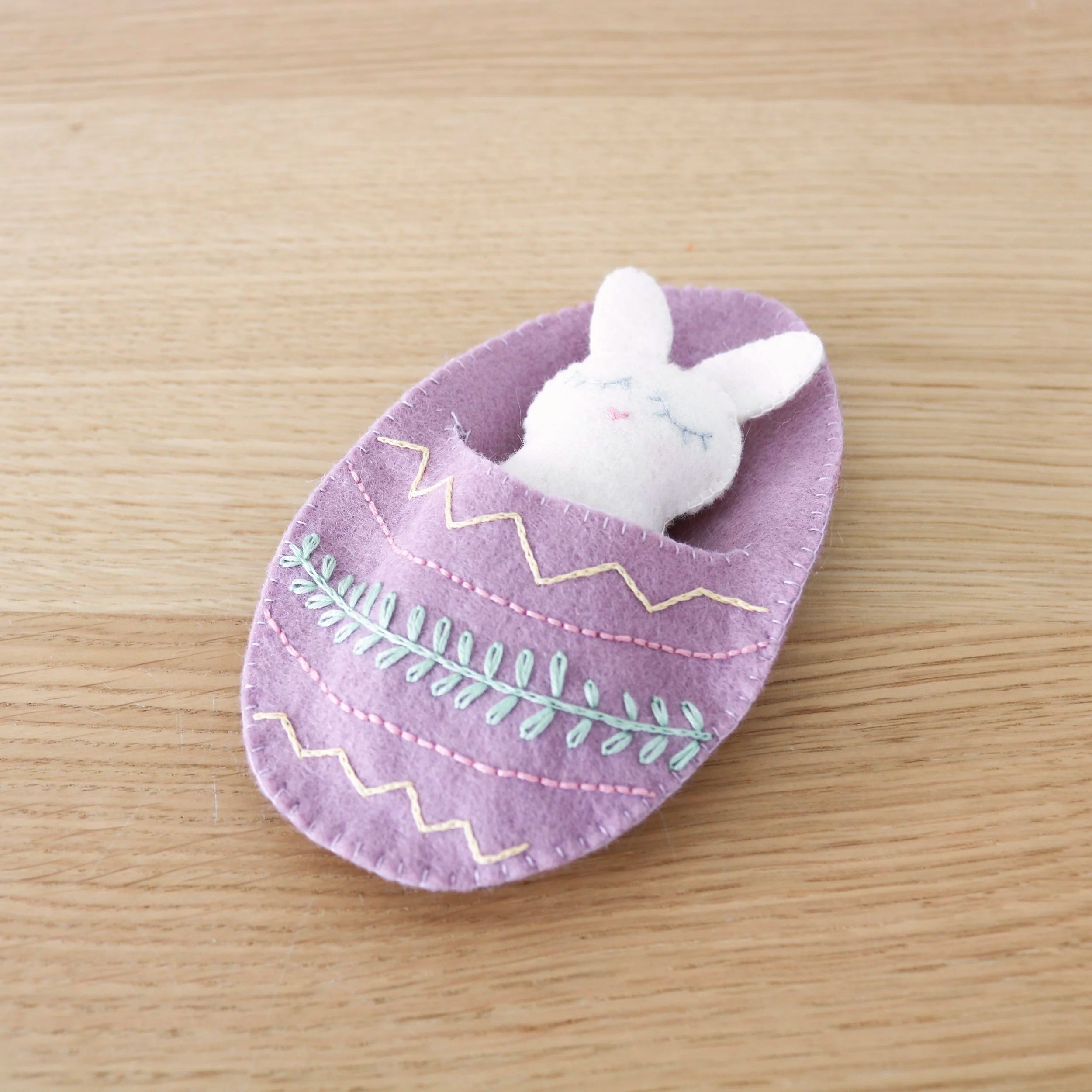 Sleeping Bunny in Egg (Purple)